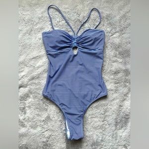 Cupshe Blue & White Striped Swimsuit